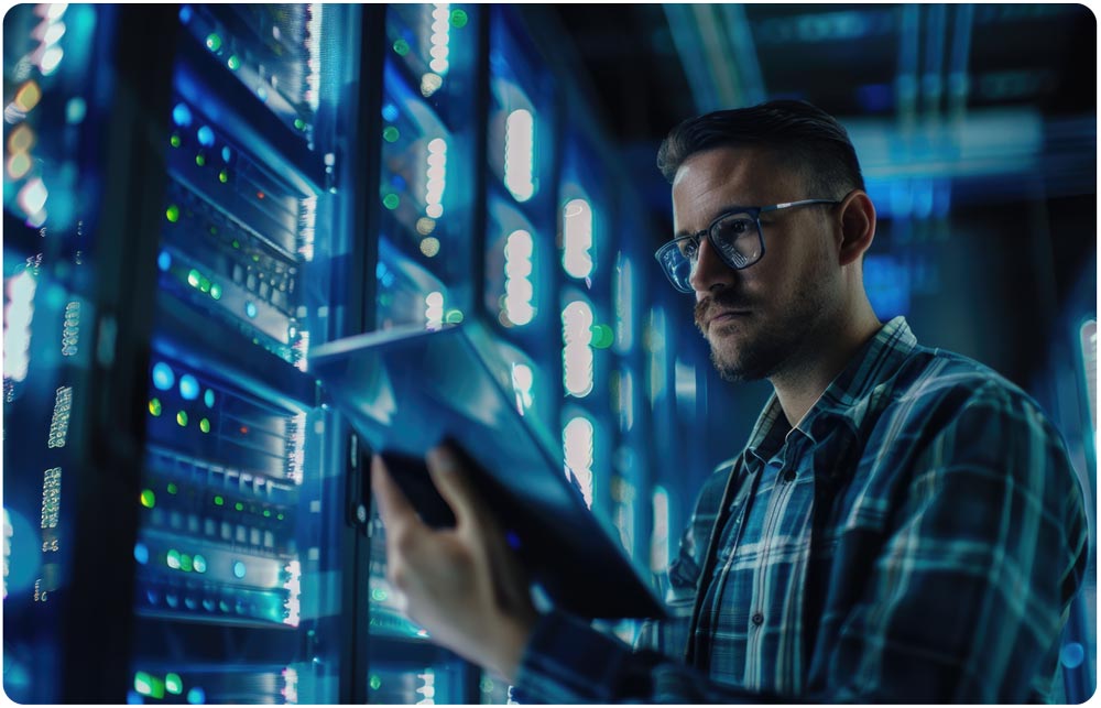 it worker server room