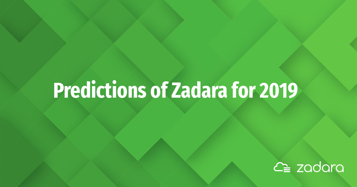 Predictions of Zadara for 2019